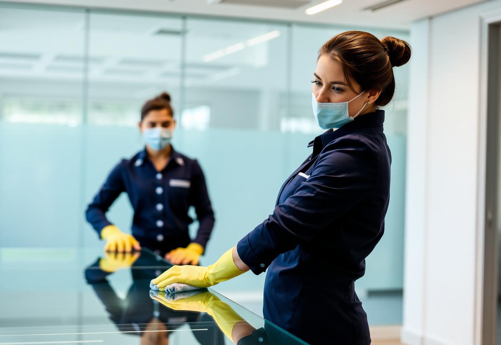 Agents 2M Nettoyage en intervention dans des bureaux